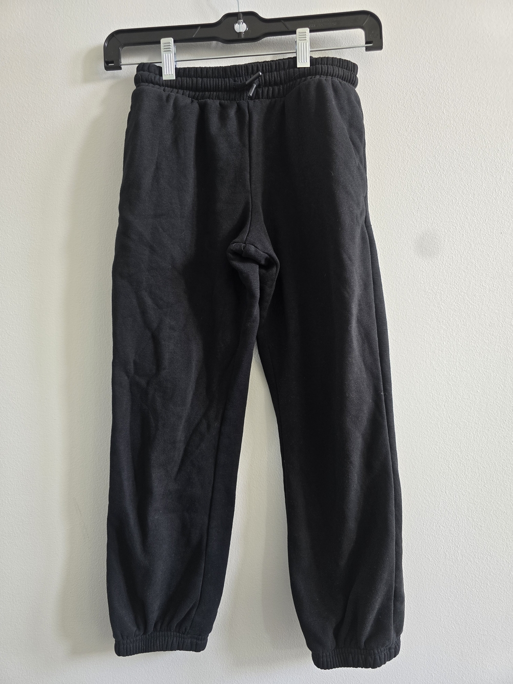 Bundle of 2 Vively Boys Fleece Jogger Sweatpants Youth Medium 8 Gray & Black